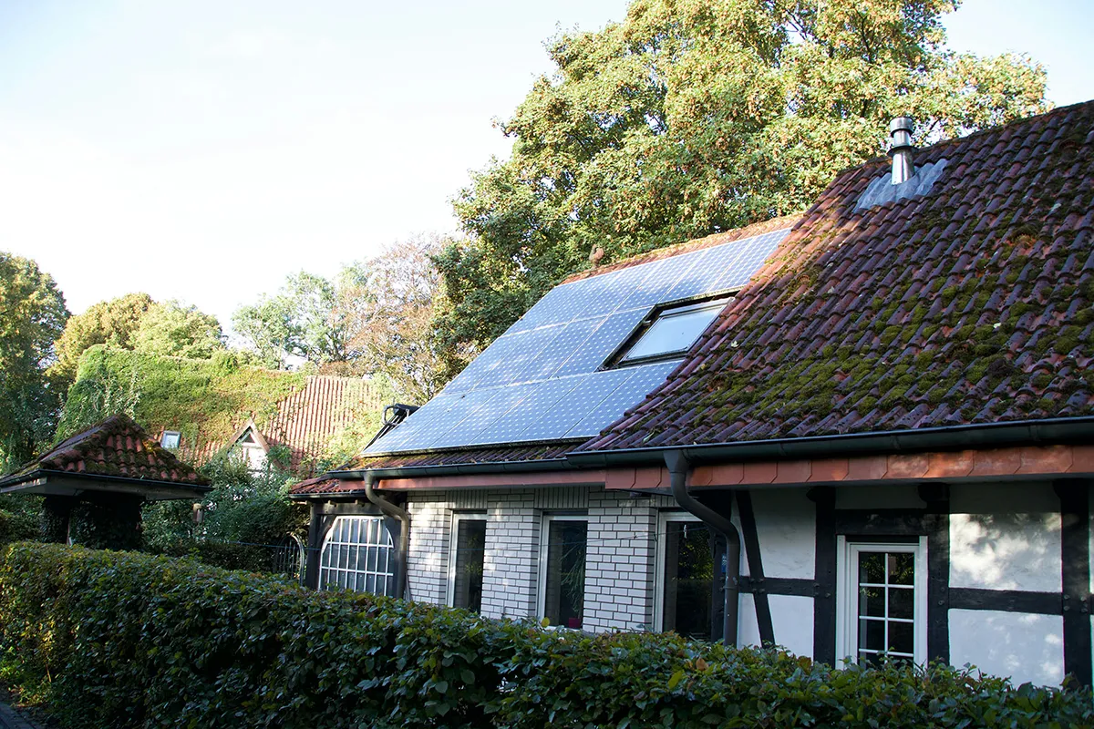 Zelfvoorzienend huis met zonnepanelen