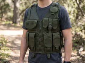 Tactical vest met molle-systeem en meerdere zakken